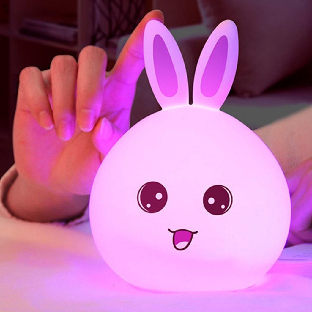 Rabbit Silicone Touch Sensor Night Light – Soft & Portable