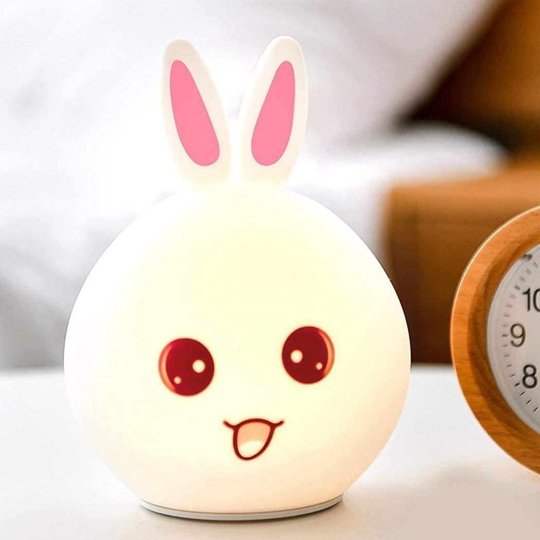 Rabbit Silicone Touch Sensor Night Light – Soft & Portable