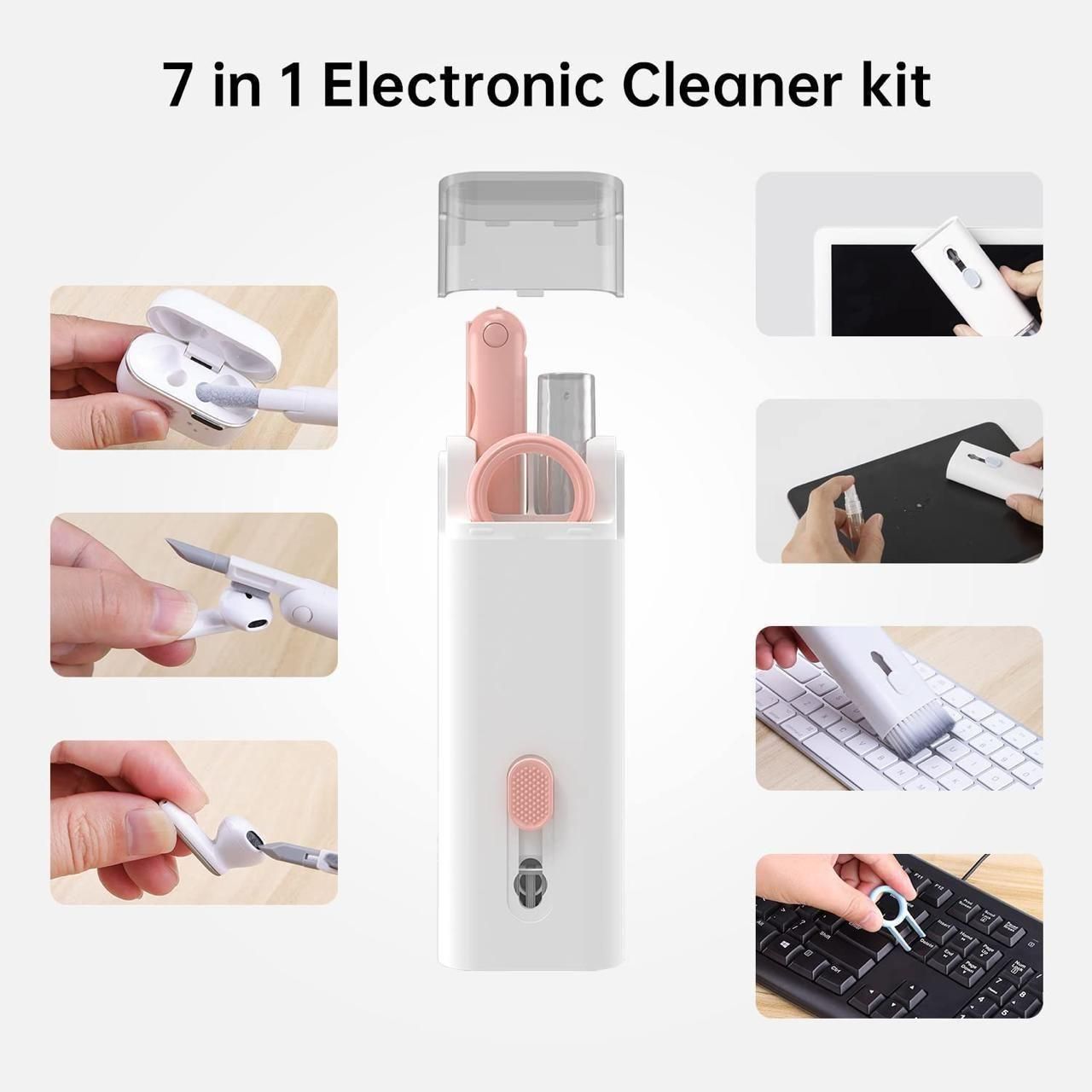 7 in 1 Electronic Cleaning Kit with Brush – For Earbuds, Keyboard & Screens