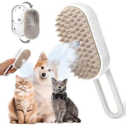 Steam Pet Grooming Brush – Gentle Cleaning for Dogs & Cats