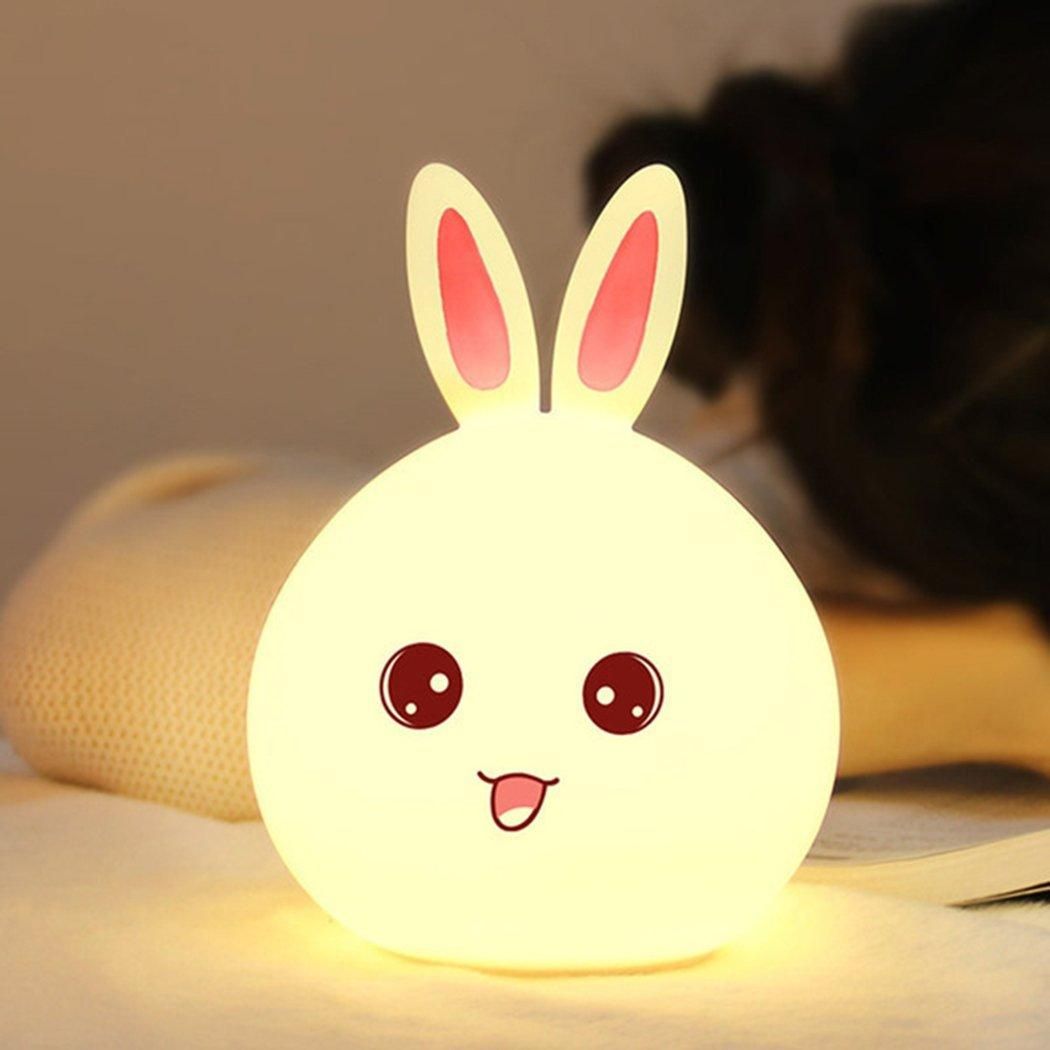 Rabbit Silicone Touch Sensor Night Light – Soft & Portable