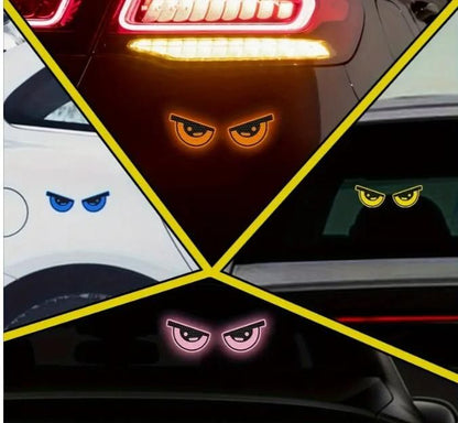 2-Pack Monster Eyes Reflective Car Stickers