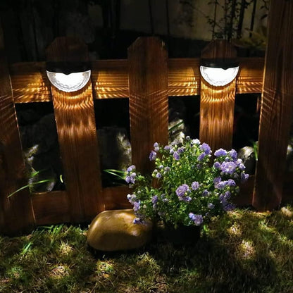 Evening Glow Solar Fence Lamps – Set of 4