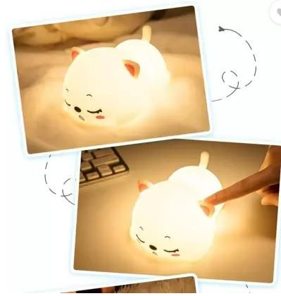 Snoring Cat Silicone Night Light – Touch Sensor & Soft Glow