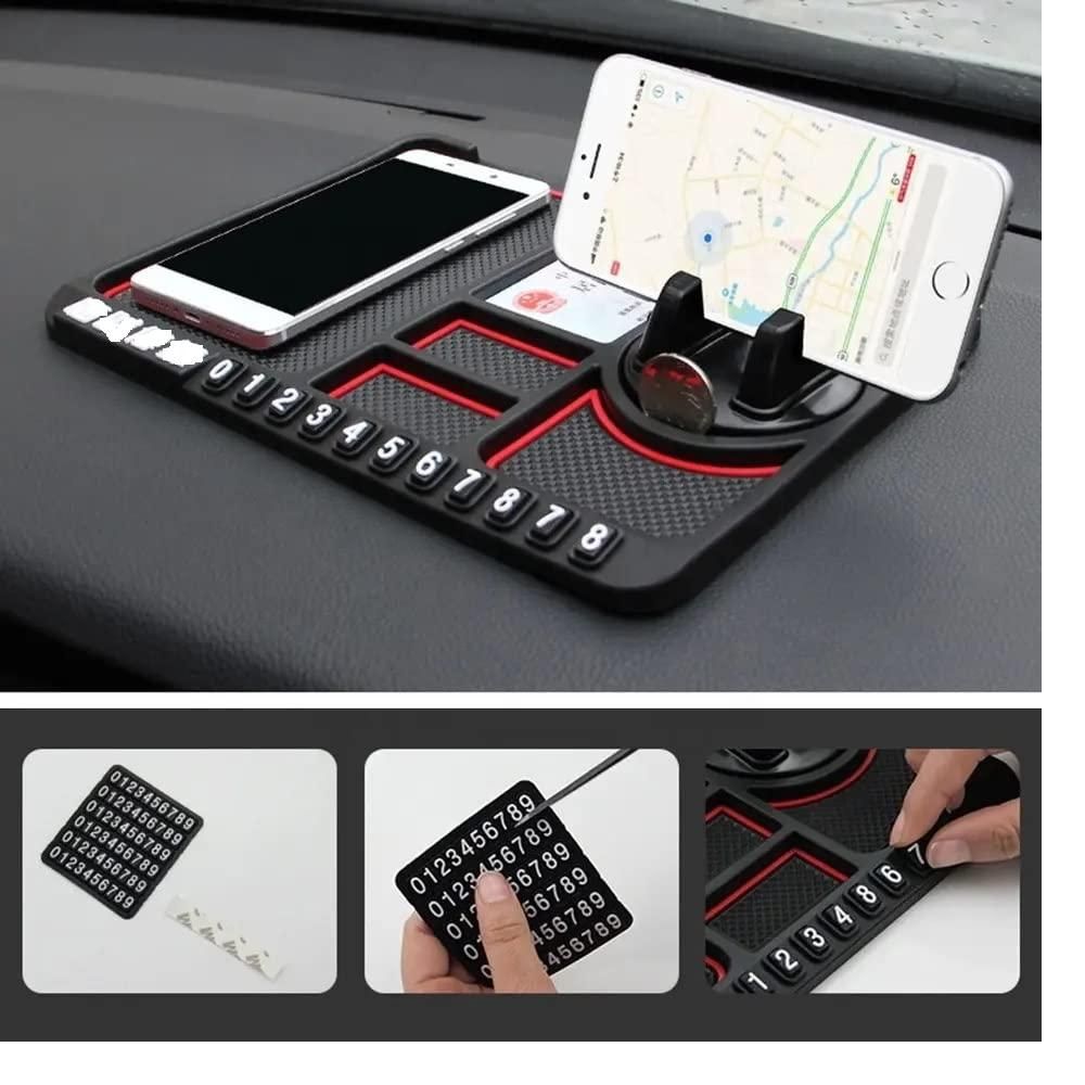 HSR Silicone Dashboard Phone Holder – Anti-Slip with Parking Number Display