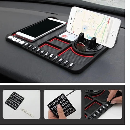 HSR Silicone Dashboard Phone Holder – Anti-Slip with Parking Number Display