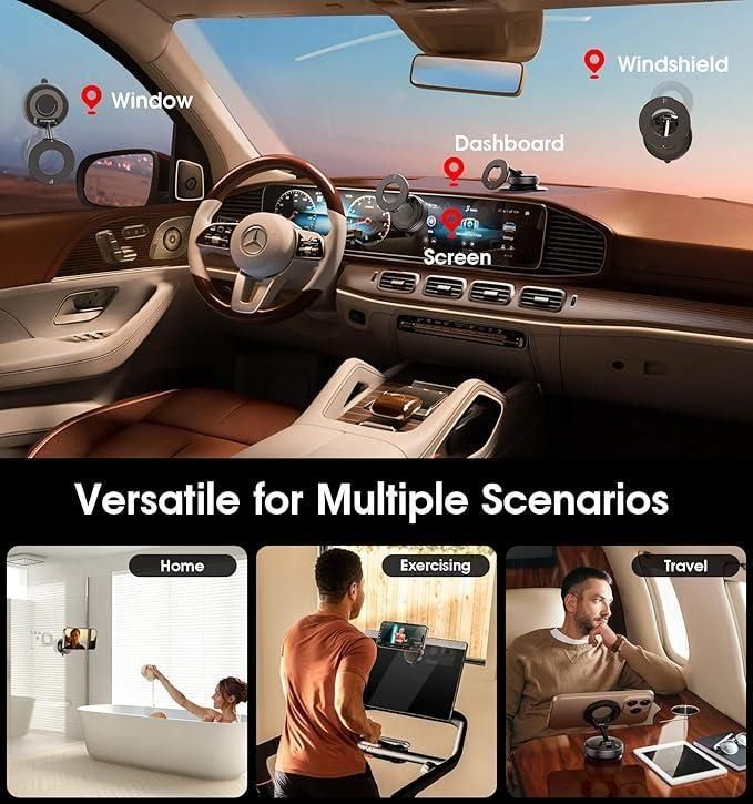 Vacuum Suction Magnetic Phone Mount – Compact & Hands-Free