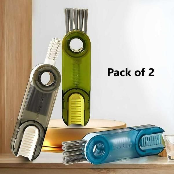 3-in-1 Bottle Gap Cleaning Brush Set – Pack of 2
