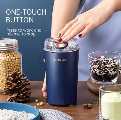 Electric Coffee Grinder – One-Touch Stainless Steel Blade Mill