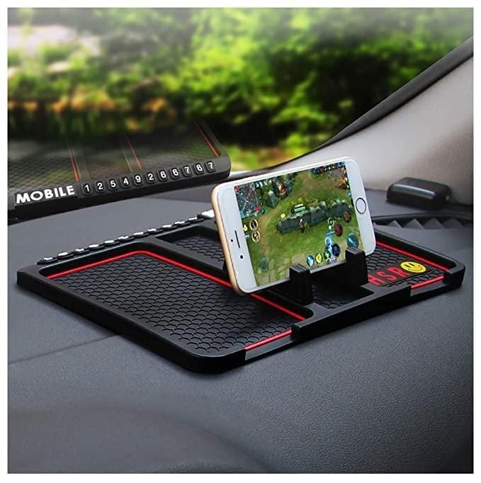 HSR Silicone Dashboard Phone Holder – Anti-Slip with Parking Number Display
