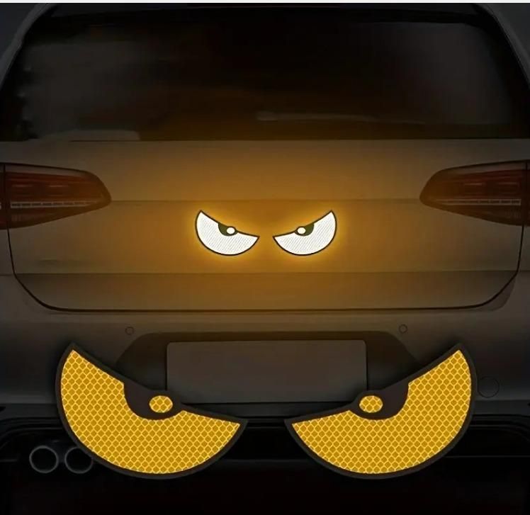 2-Pack Monster Eyes Reflective Car Stickers