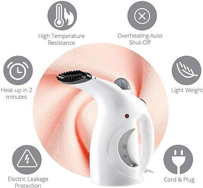 Portable Fast-Heat Garment & Facial Steamer Brush