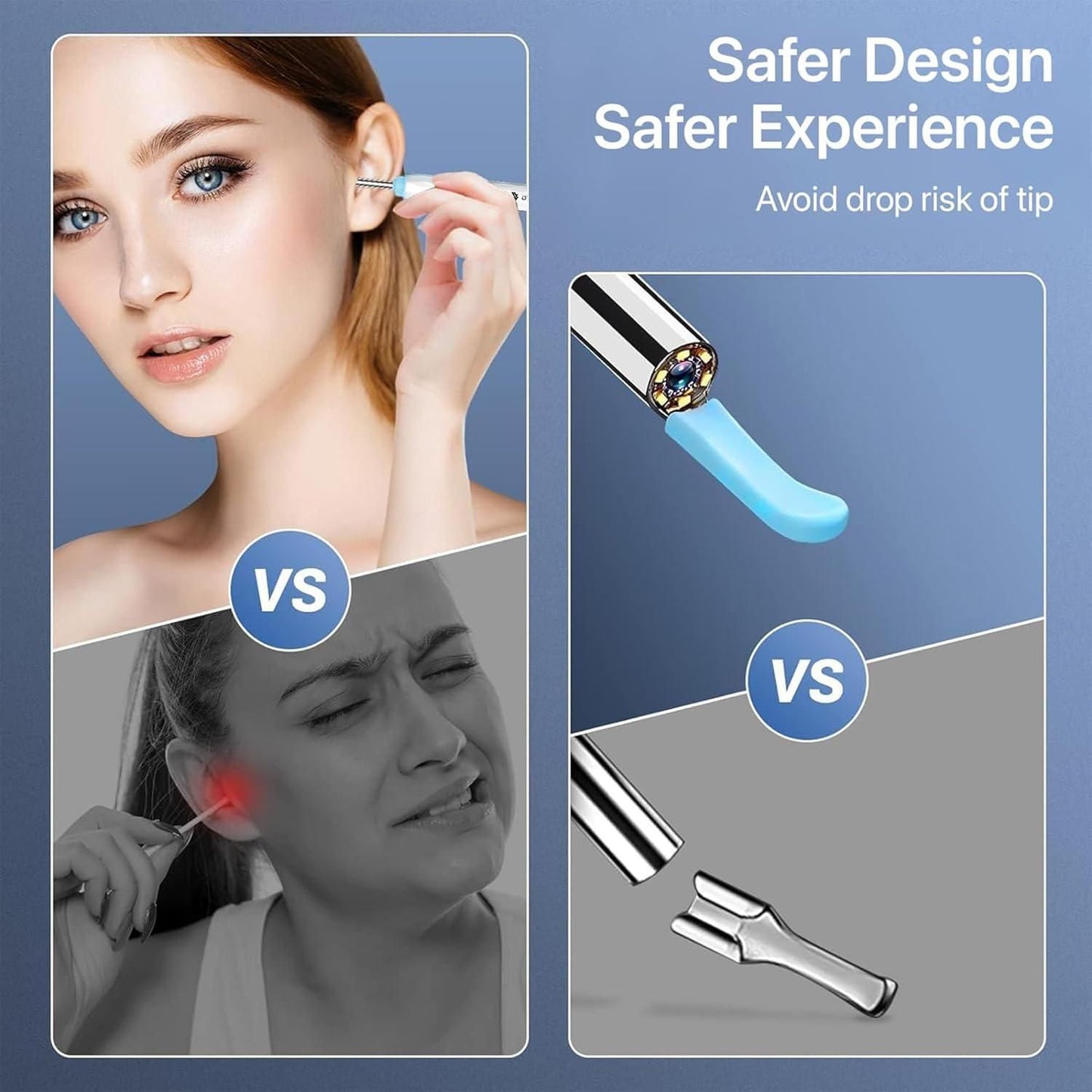 Smart Visual Ear Wax Cleaner – HD Camera, 8-in-1 Kit, Type-C Rechargeable