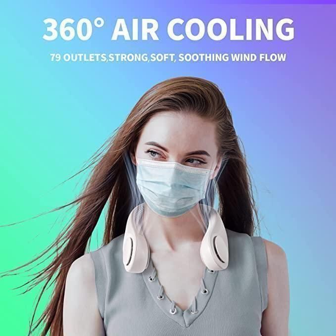 Bladeless Neck Fan – Portable, Rechargeable, Hands-Free